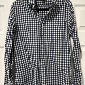 Men's Black and White Checkered Shirt